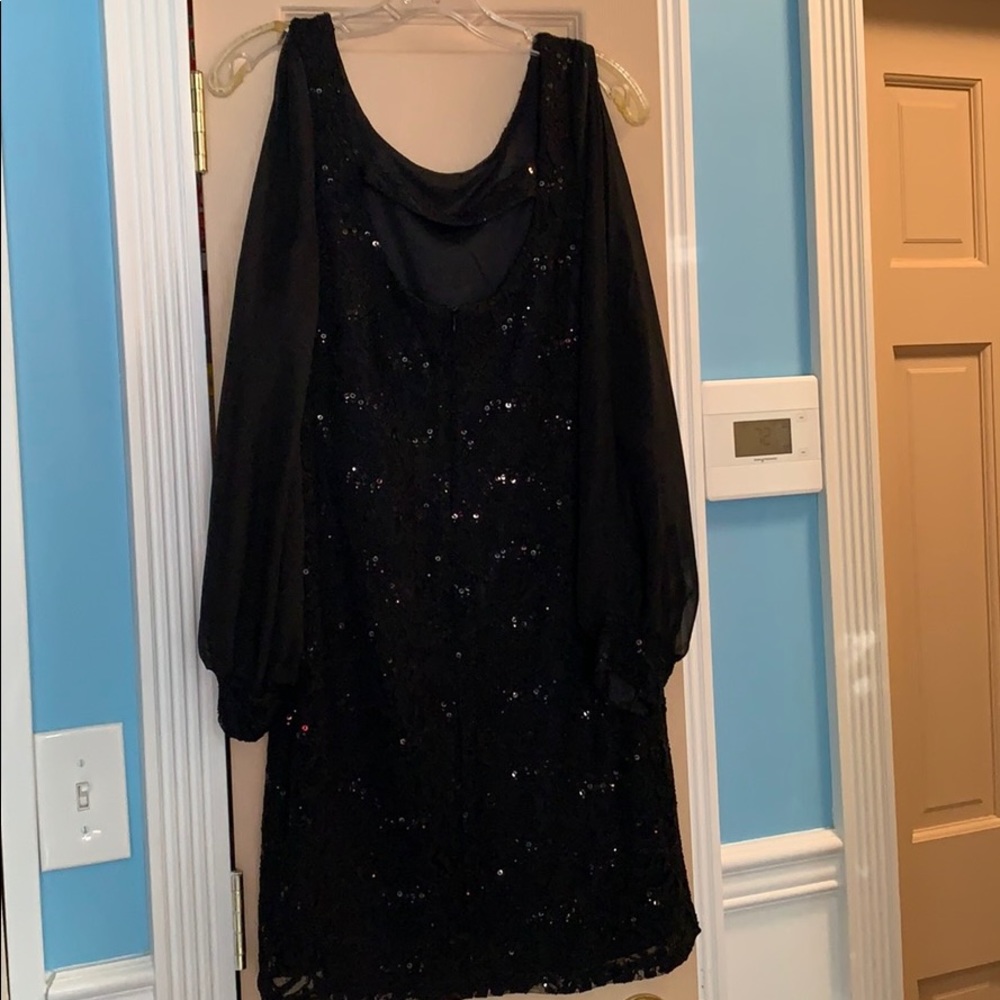 Collection Dress Barn Sheer Sleeves Mini Dress